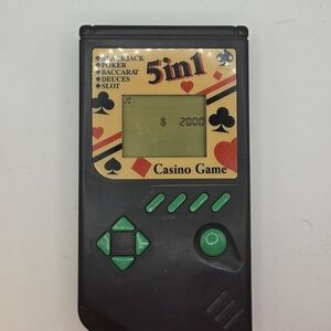⭐️5 in 1 Casino Game Handheld - Black and Green